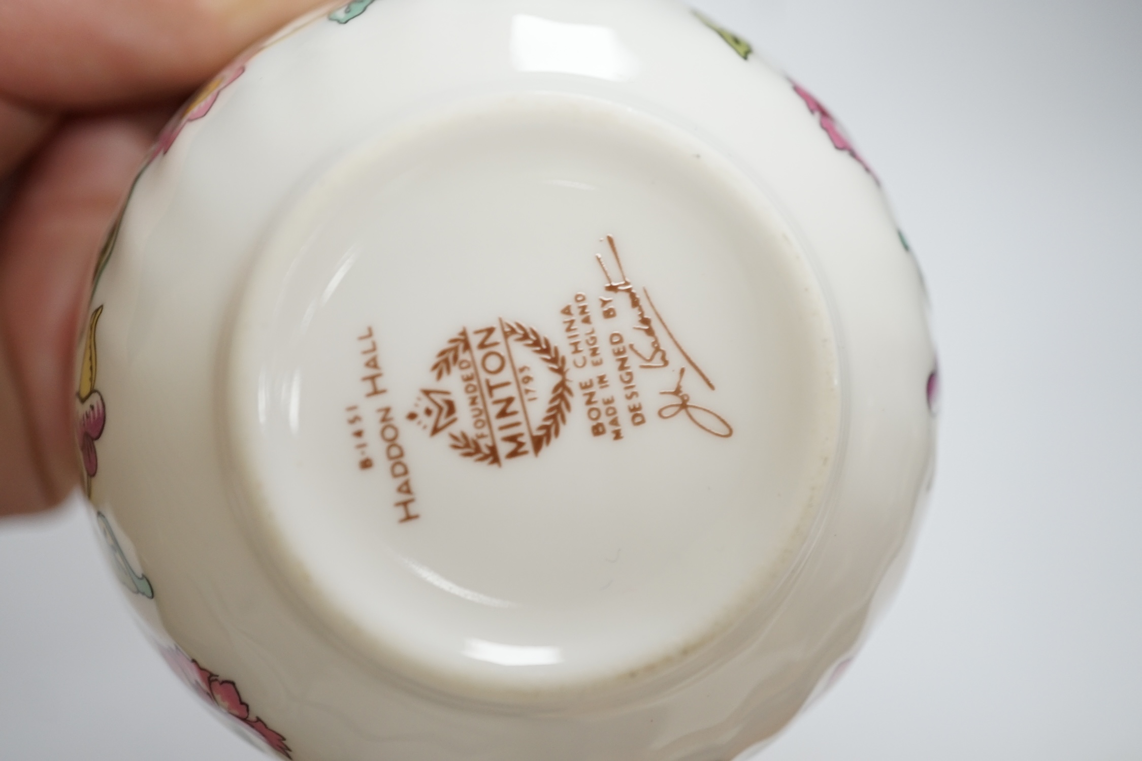 A Minton Haddon Hall eight place setting tea set